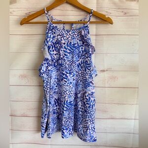 Lilly Pulitzer Billie Calla Lilly Pink, High Tides Good Vibes Halter Top Large